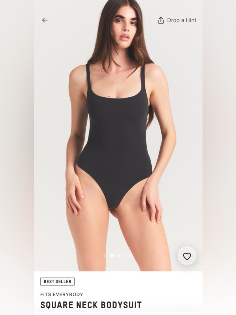 SKIMS fits everybody square neck bodysuit